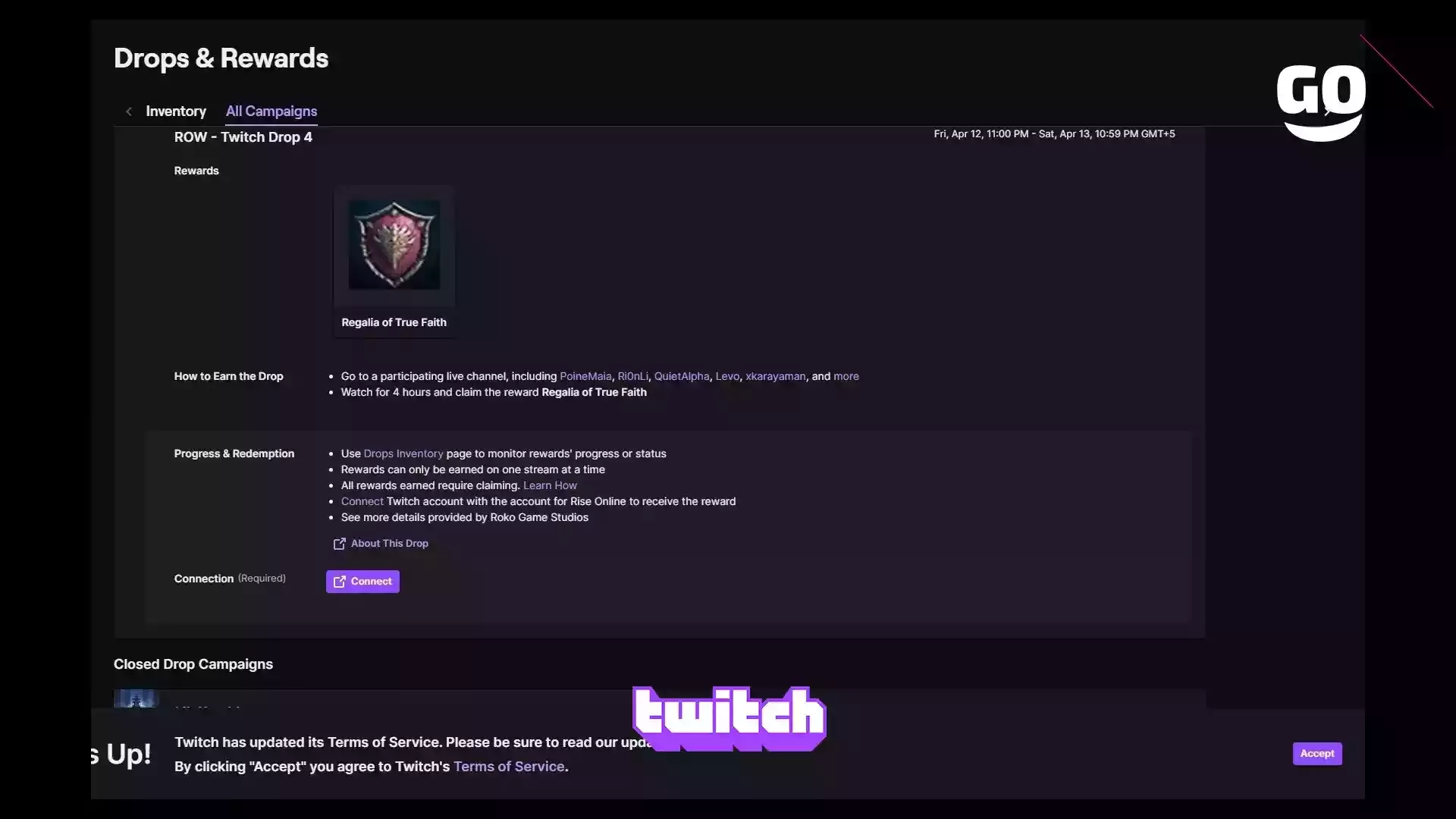 Смотри Twitch и получай подарки в Rise Online