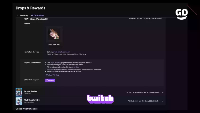 Игровые предметы ROW — Xmas Wing Drop! 2 от Twitch Drops в действии ROW - Xmas Wing Drop! 2