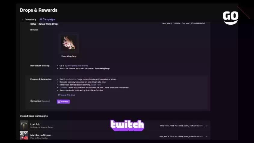 Эксклюзивный игровой пак Xmas Wing Drop от Twitch Drops ROW - Xmas Wing Drop!