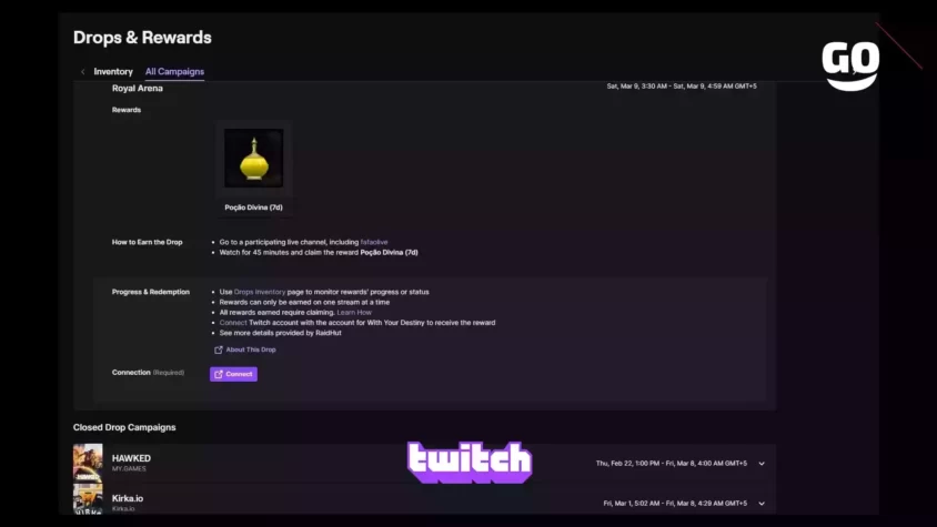 Подарочный пак Royal Arena от Twitch Drops Royal Arena