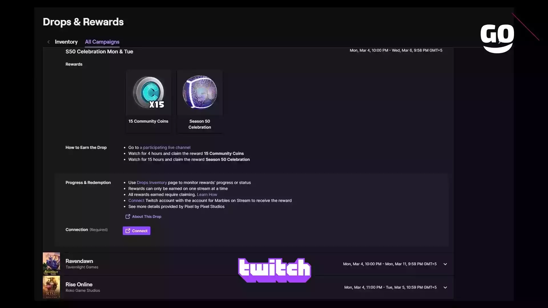 Получай бонусы Twitch Drops в честь празднования S50 в Marbles on Stream