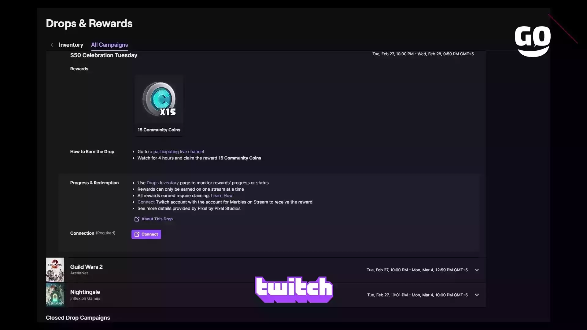 Подарки от Twitch Drops: праздничная раздача S50 для Marbles on Stream