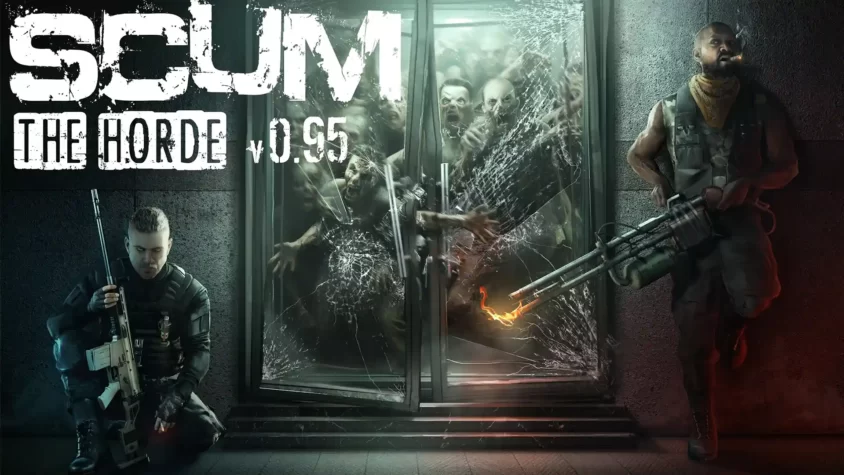 Обложка обновления разработки SCUM №73 с изображением игровых улучшений