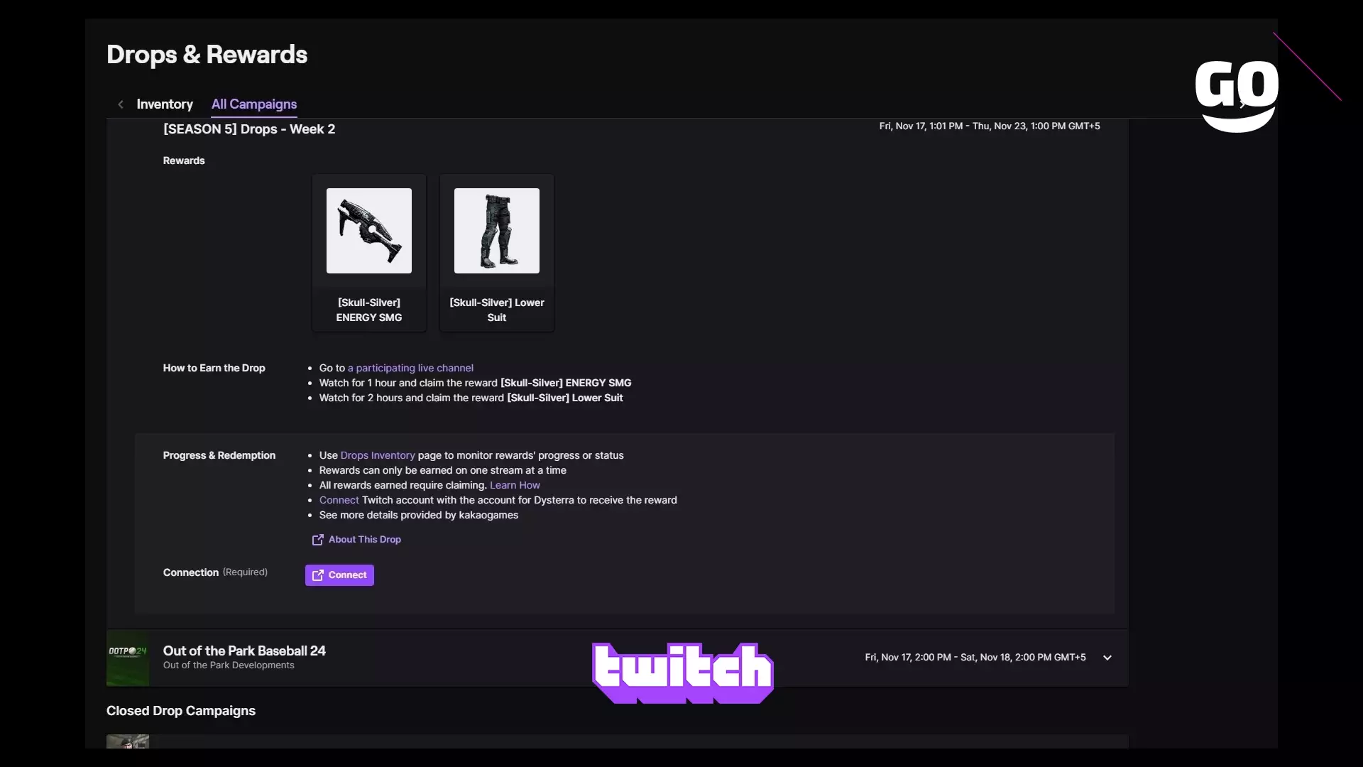Встречайте Twitch Drops награды [Сезон 5] Неделя 2 для Dysterra