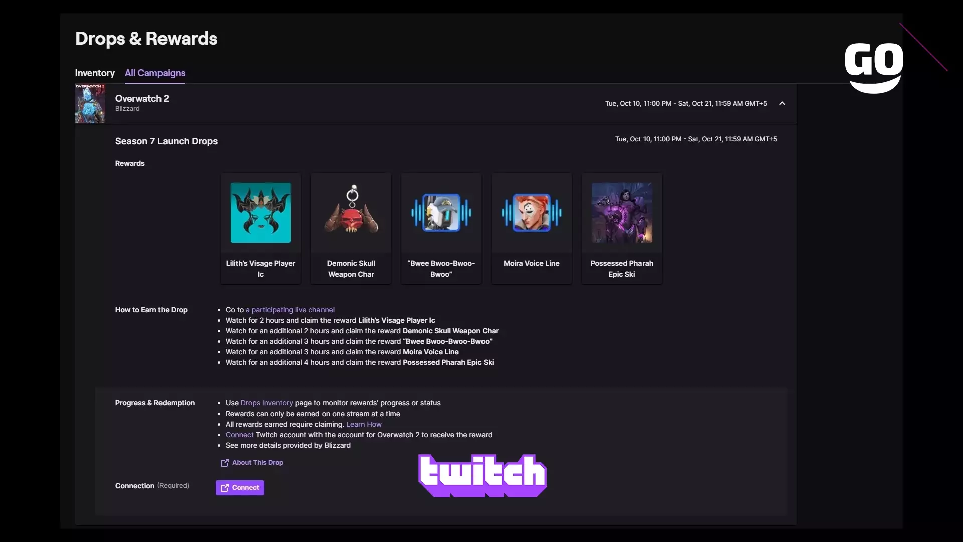 Новый сезон, новые Twitch Drops для Overwatch 2