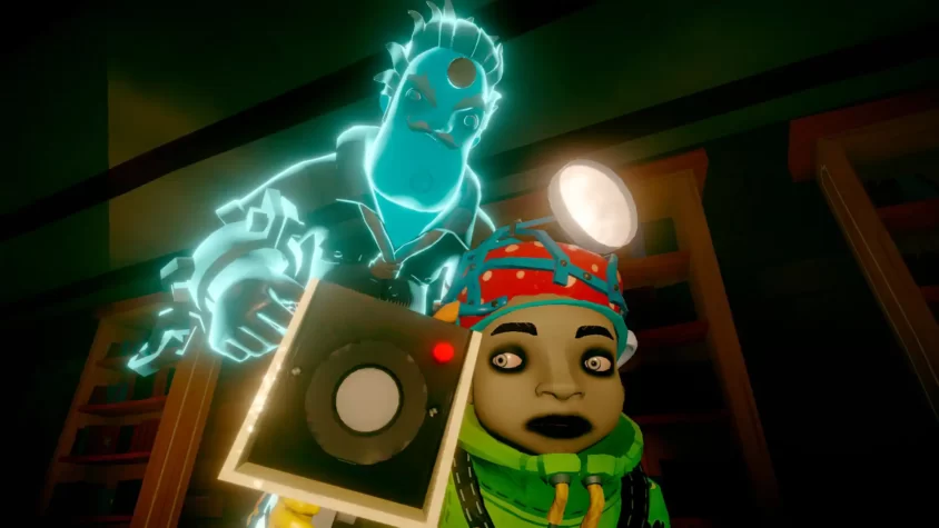 Один из детей в игре Secret Neighbor сталкивается со светящимся Соседом