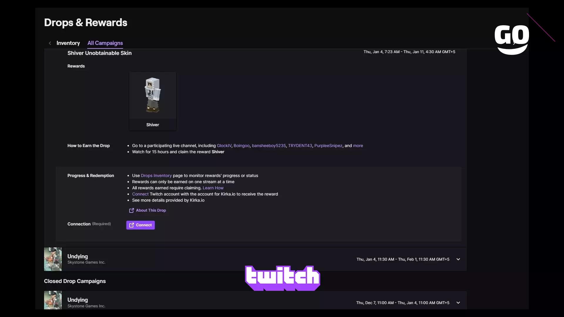 Редкий облик Shiver в Kirka.io через Twitch Drops