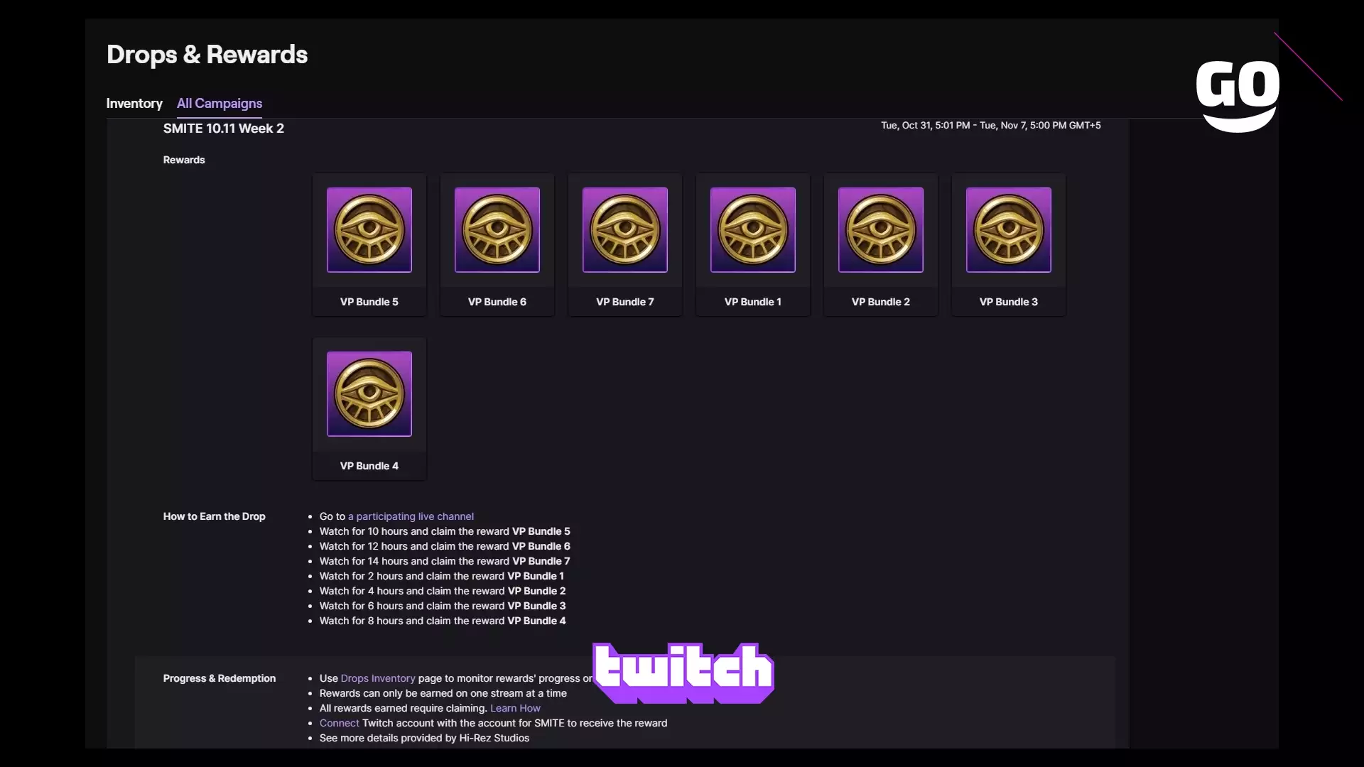 Заработай уникальные игровые бонусы в SMITE с Twitch Drops на второй неделе 10.11