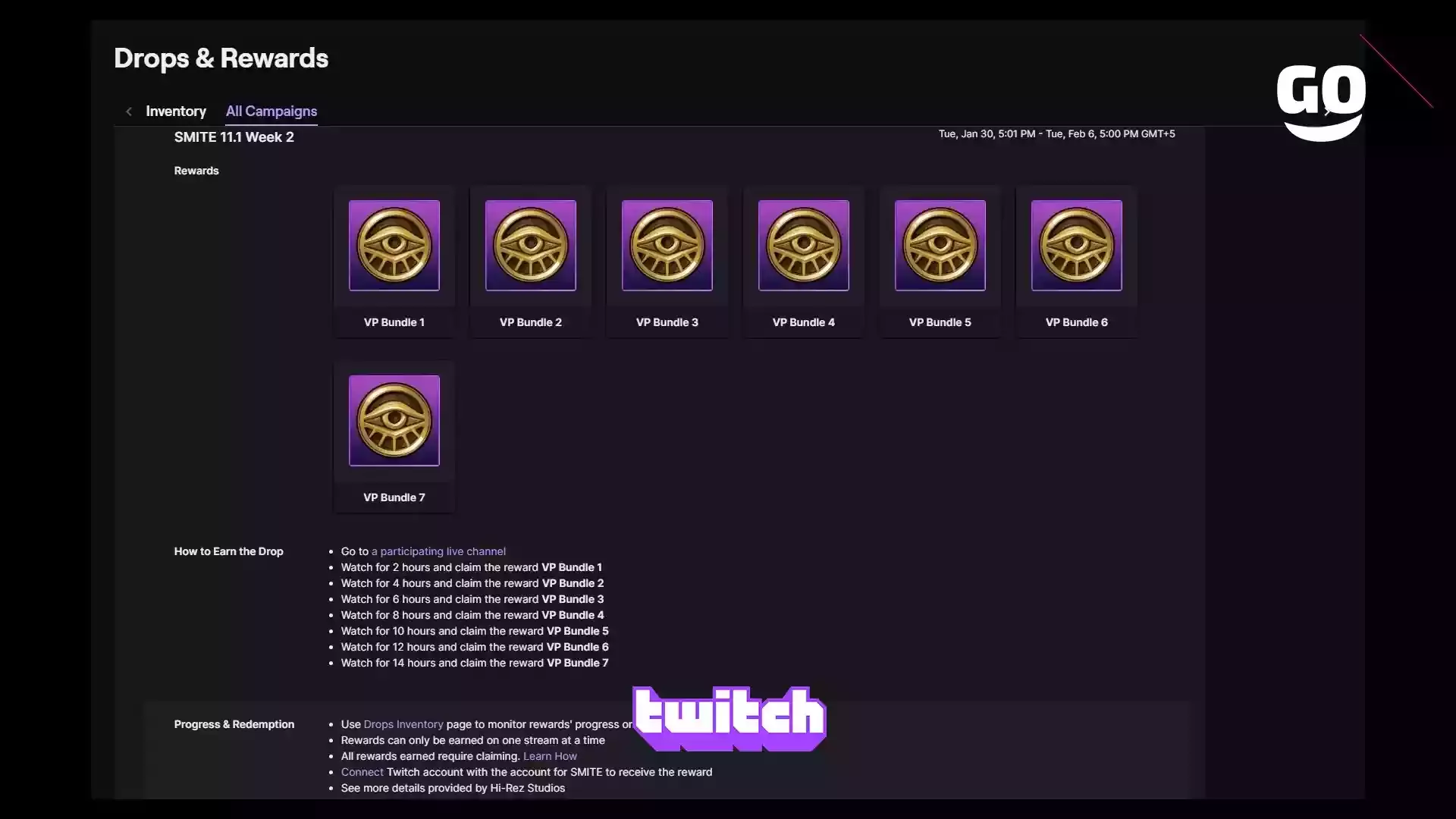 Twitch Drops раздает SMITE 11.1 Week 2 для SMITE