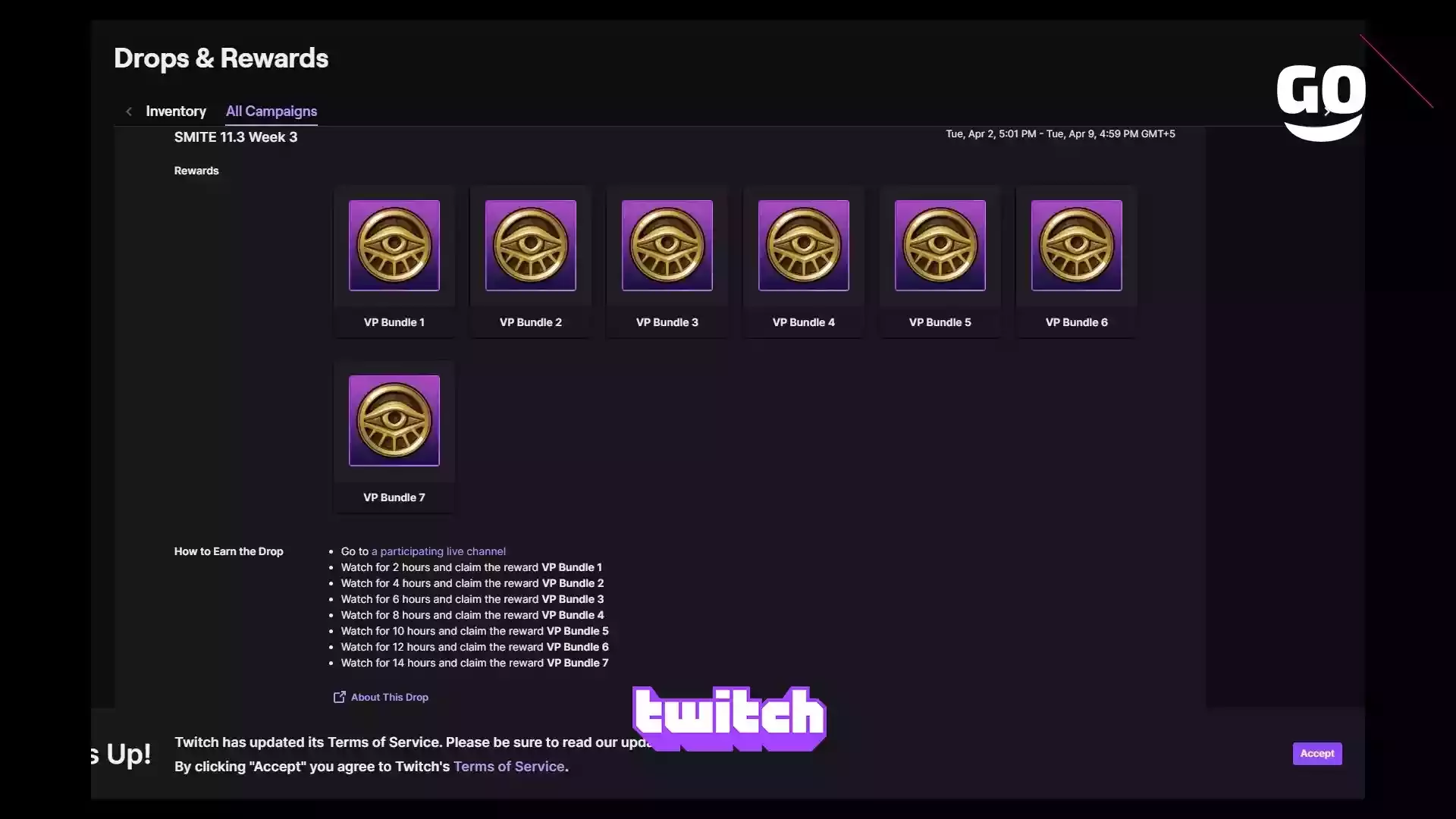 Twitch Drops подарки SMITE 11.3 на третьей неделе для SMITE