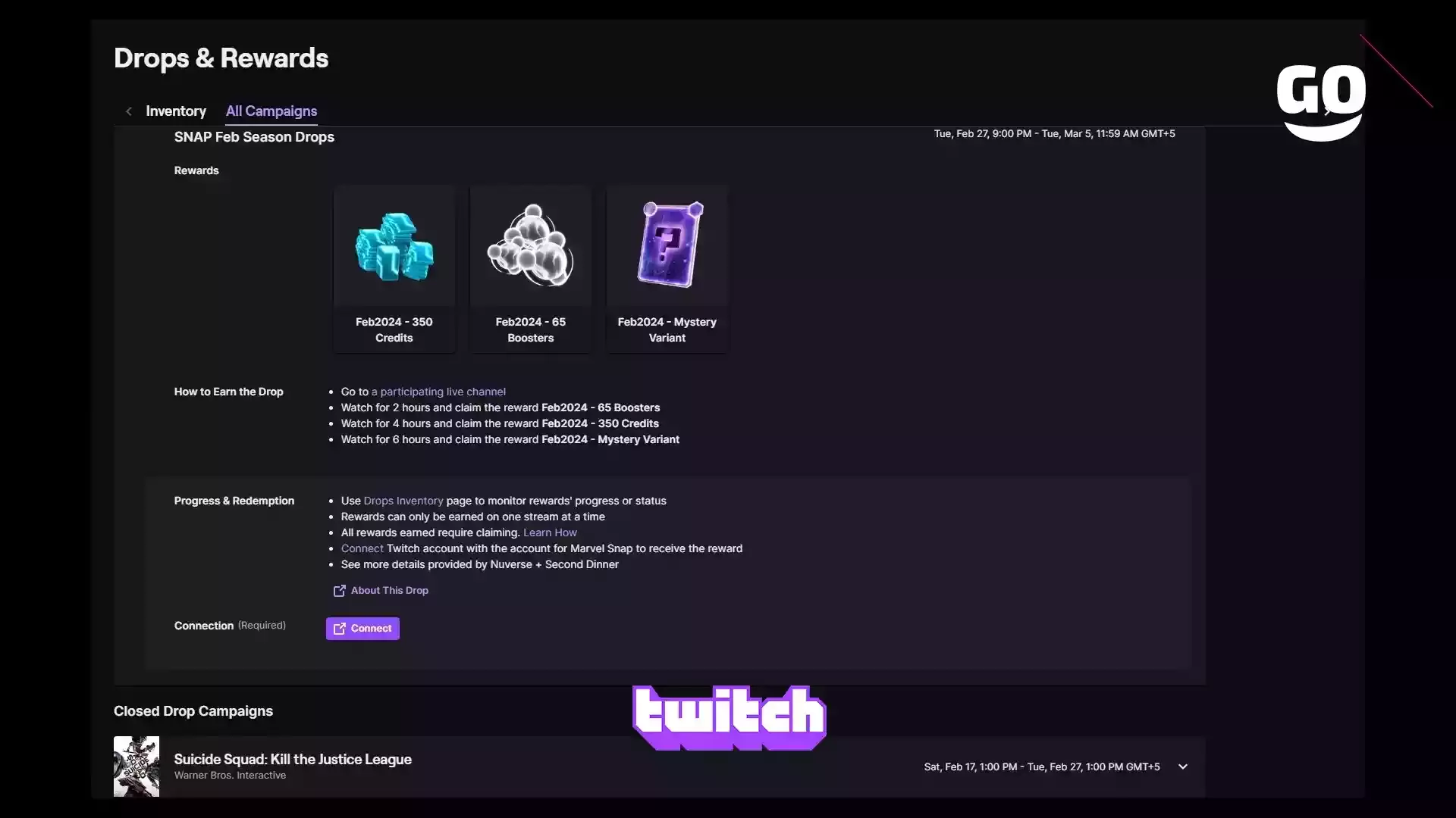 Получай подарки от Twitch Drops для Marvel Snap в феврале