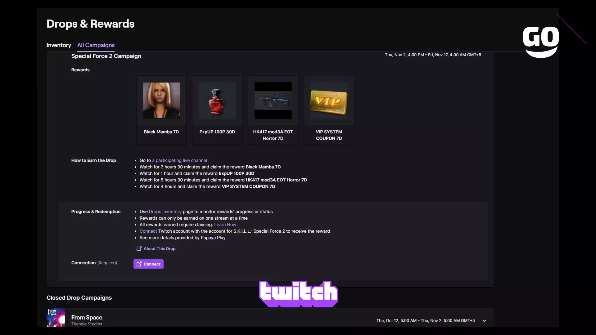 Кампания Twitch Drops: Подарки для S.K.I.L.L.: Special Force 2