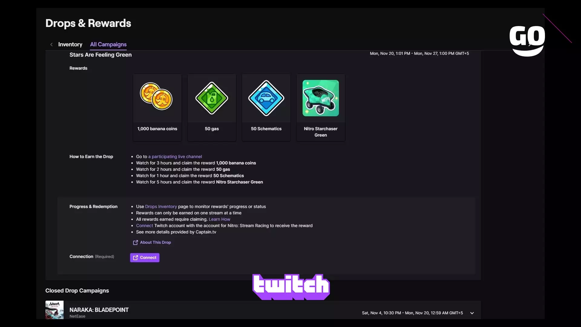 Twitch Drops раздает Stars Are Feeling Green для Nitro: Stream Racing