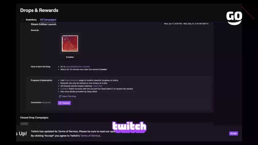 Уникальные предметы для игры в Dead Island 2 от Twitch Drops Steam Edition Launch