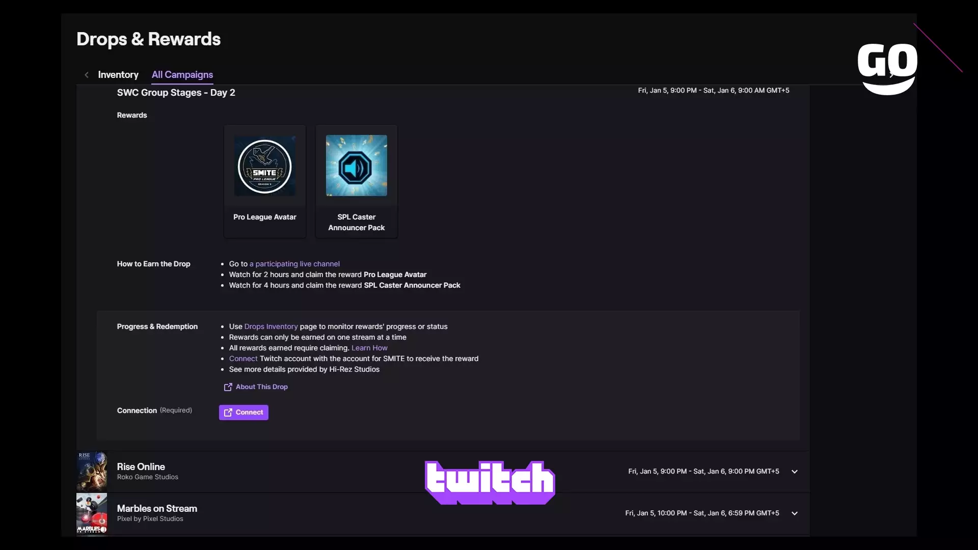 Собирайте бонусы Twitch Drops на второй день группового этапа SWC в SMITE