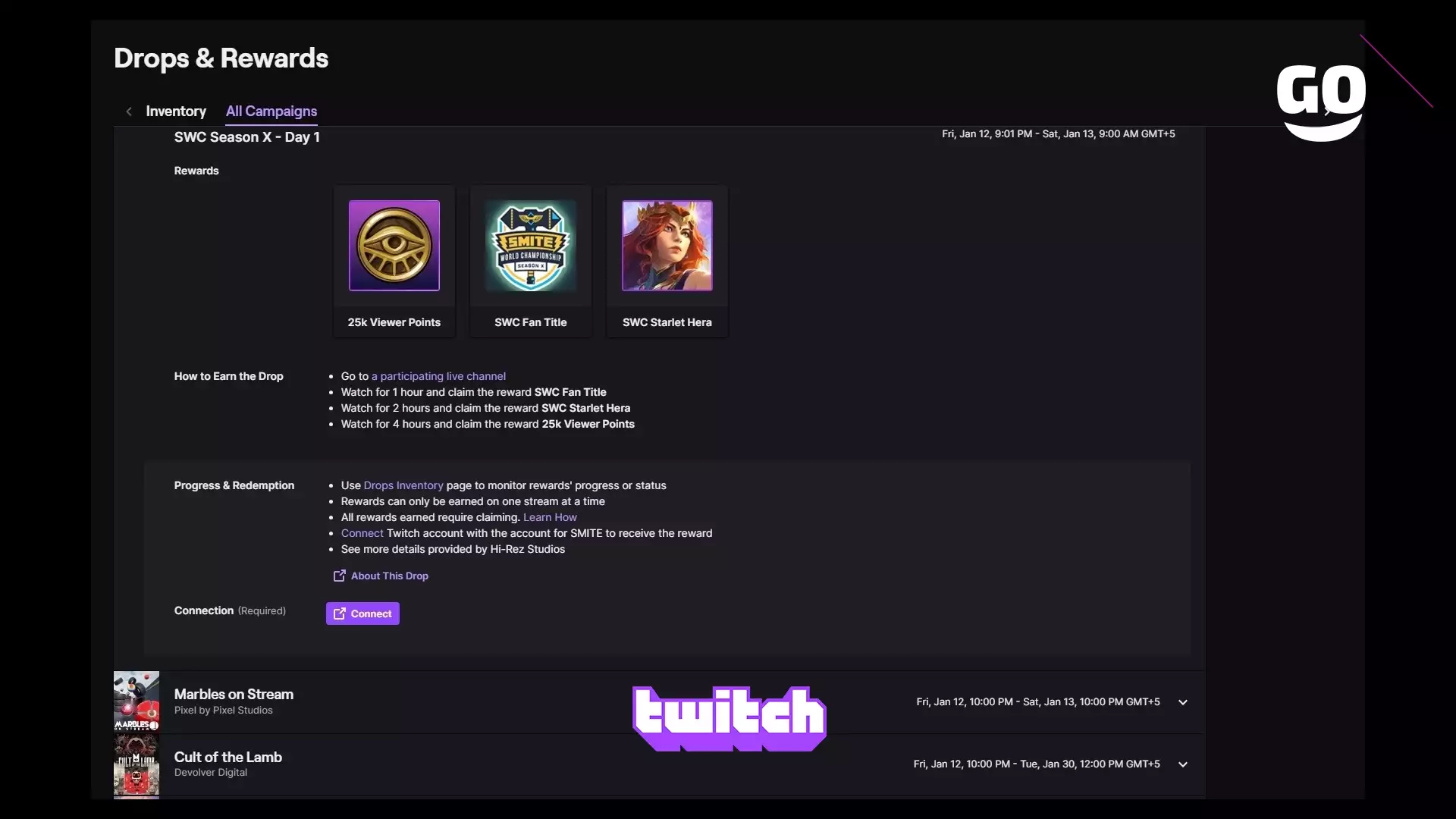 Twitch Drops раздает SWC Season X — Day 1 для SMITE