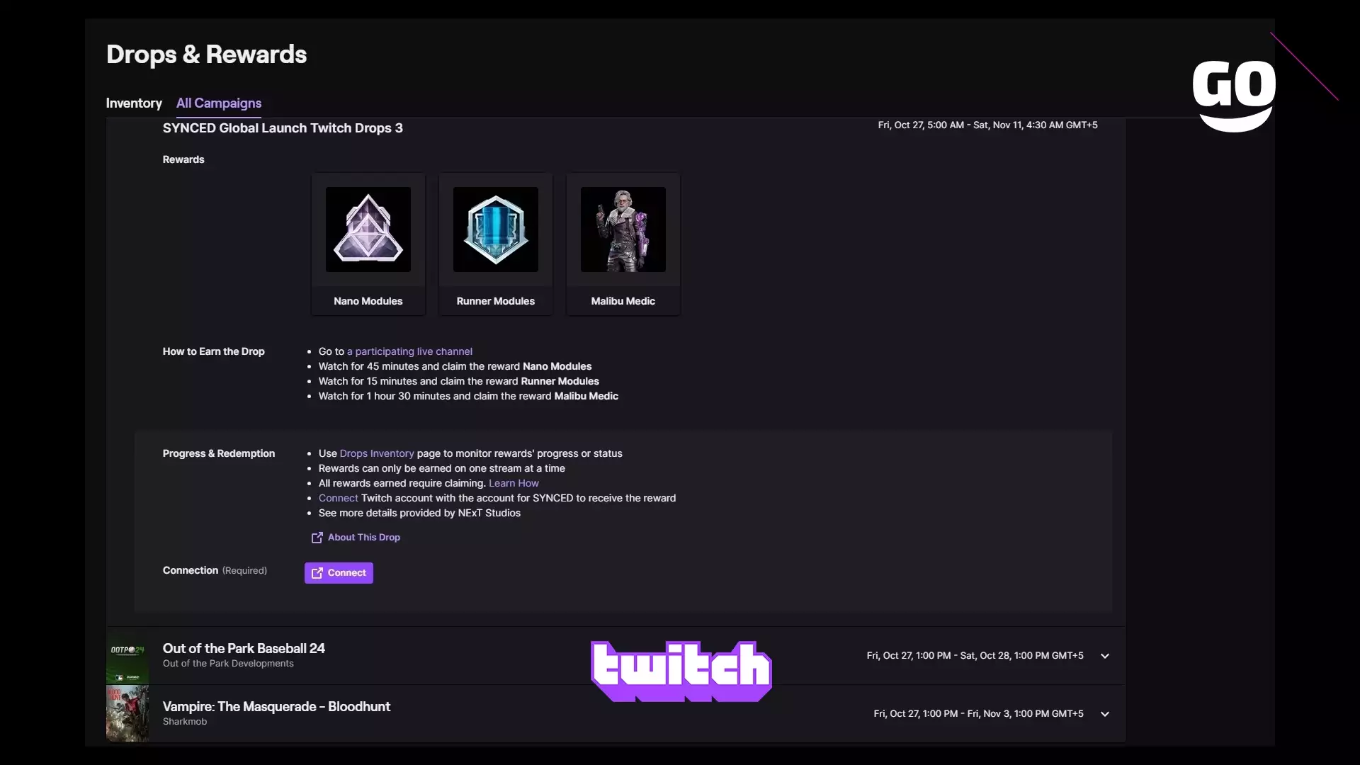 Зацените новый пак Twitch Drops для SYNCED