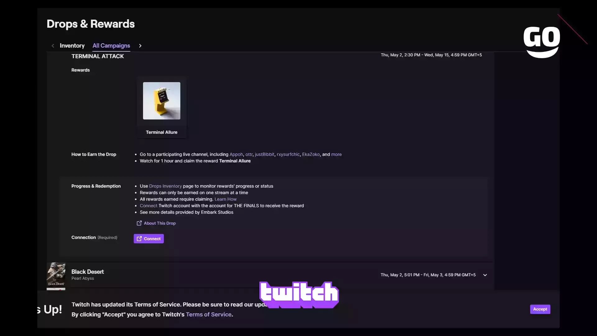 Рюкзаки Twitch Drops TERMINAL ATTACK в THE FINALS