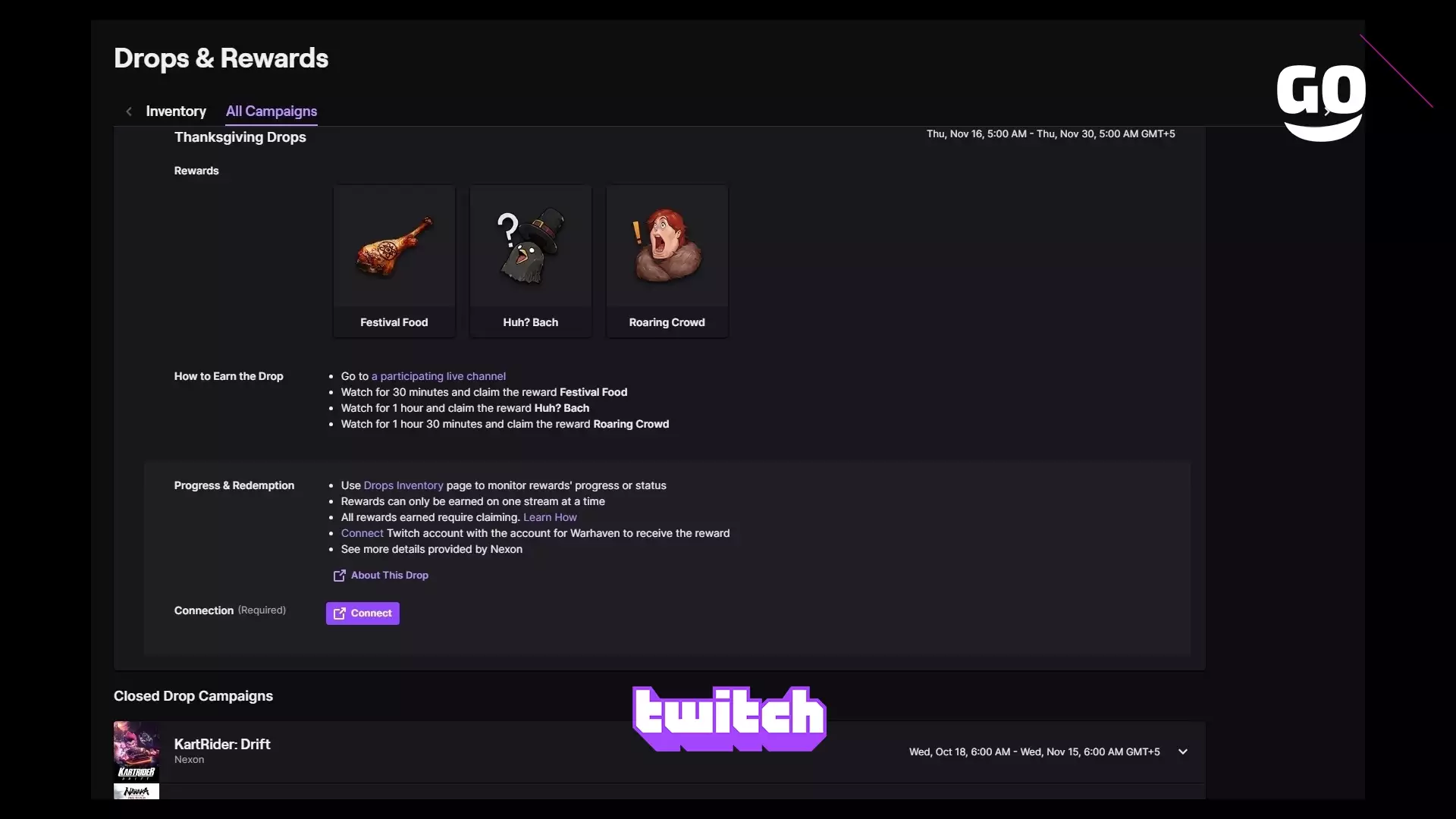 Twitch Drops раздает Thanksgiving Drops для Warhaven