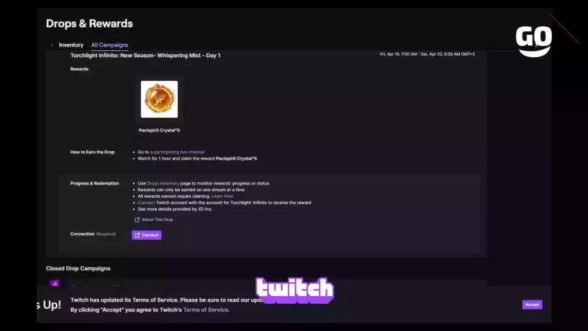 Получите игровые бонусы нового сезона Whispering Mist для Torchlight Infinite от Twitch Drops Torchlight Infinite: New Season- Whispering Mist - Day 1