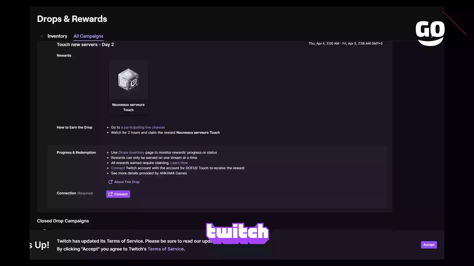 Twitch Drops подарки на новых серверах — Второй день для DOFUS Touch