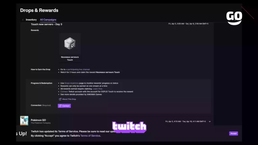 Подарки от Twitch Drops для новых серверов — 3-й день Touch new servers - Day 3