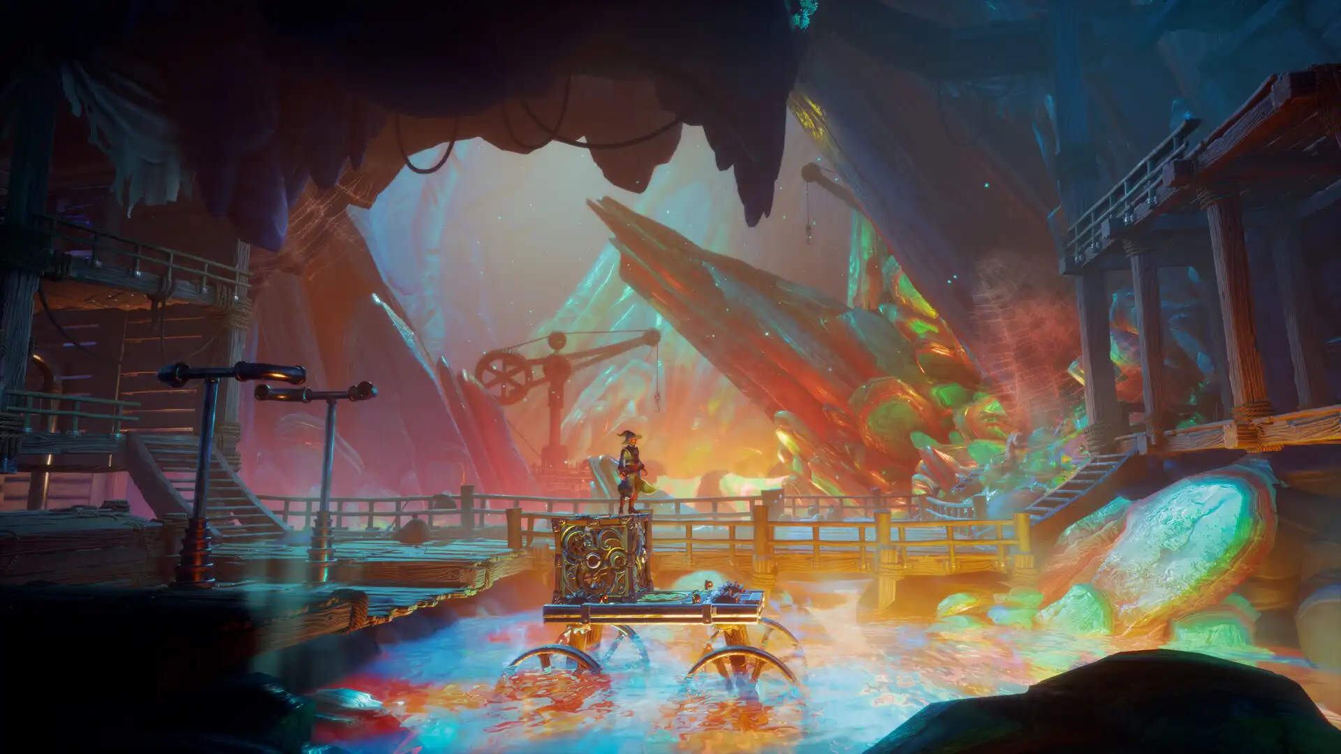 Подводный мир с лавой в Trine 5