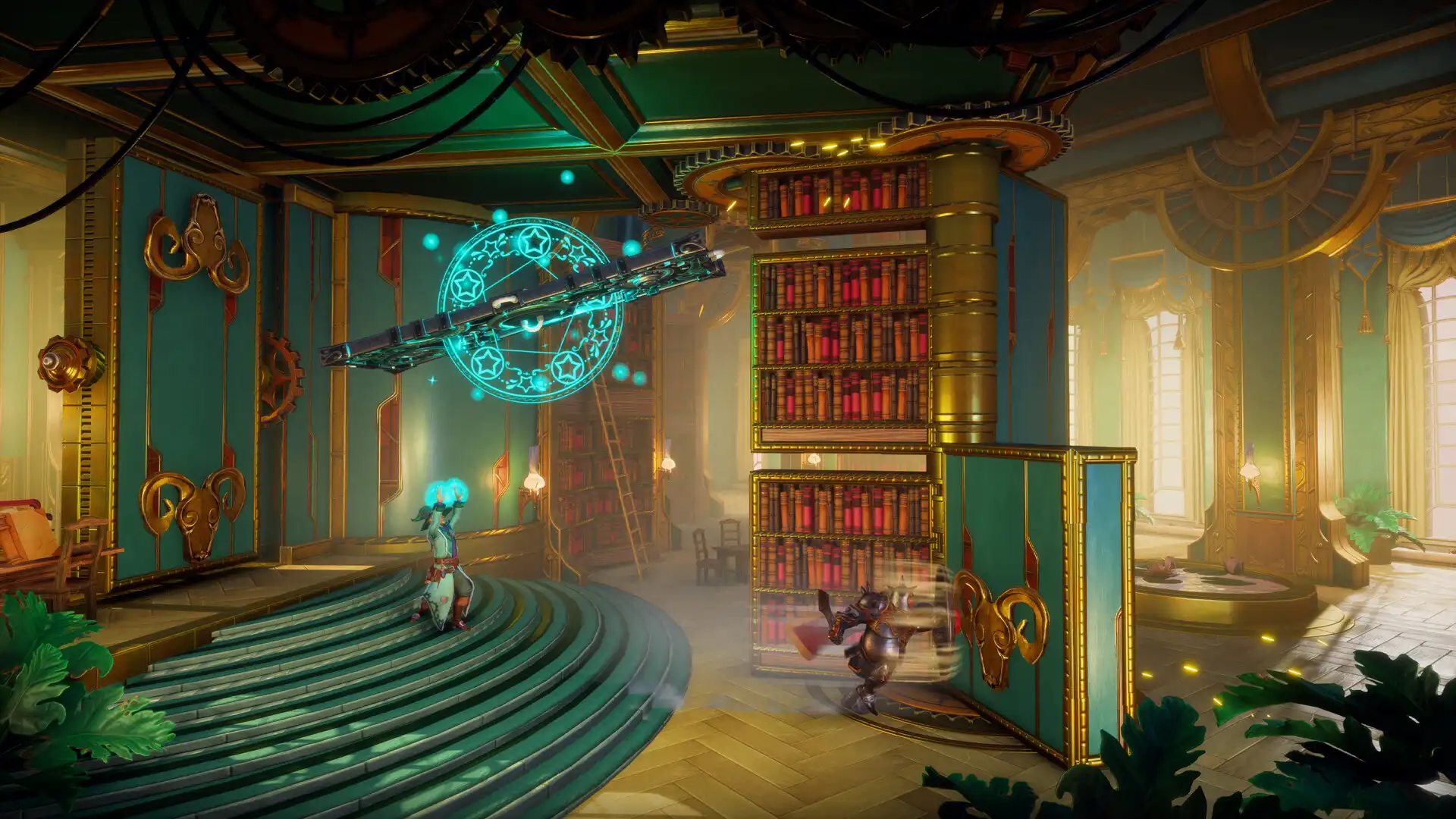 Библиотека с летающими книгами в Trine 5