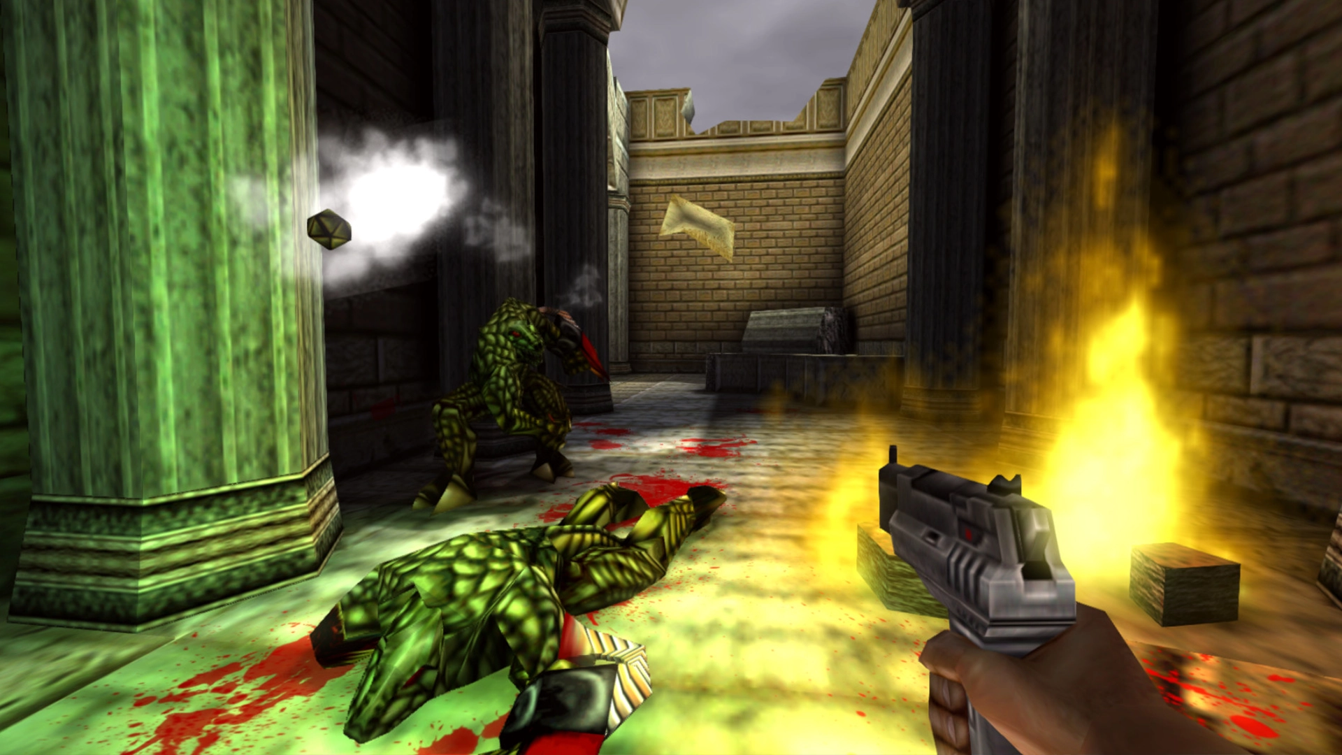 Сражение с врагами в Turok 2