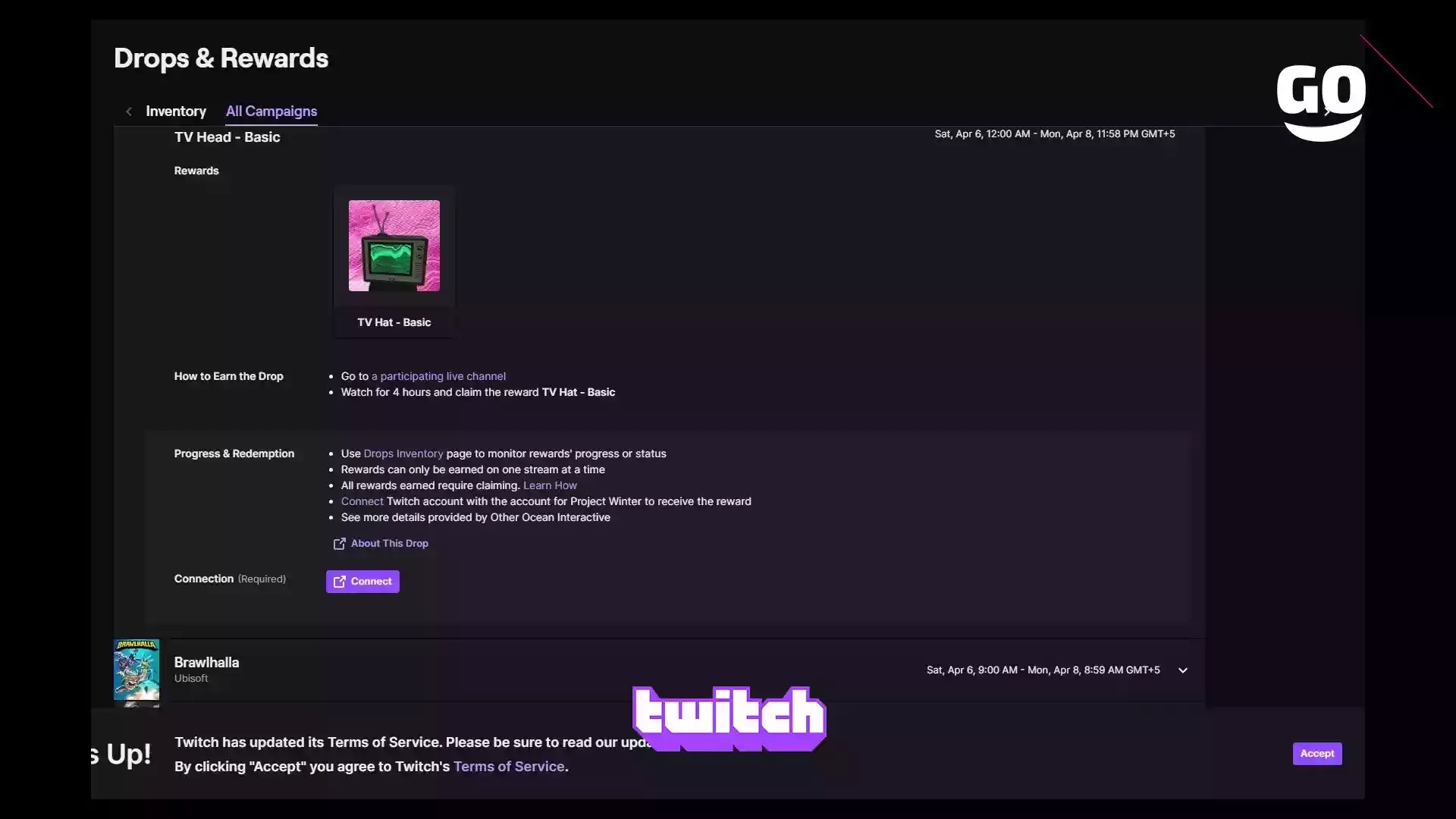 Twitch Drops предлагает подарки TV Head — Basic в Project Winter