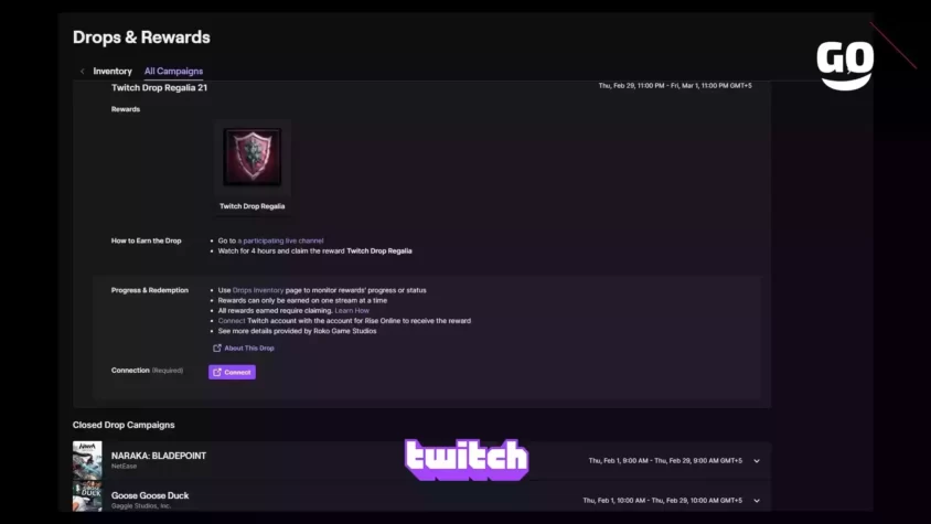 Эксклюзивный игровой пак Twitch Drop Regalia 21 от Twitch Drops Twitch Drop Regalia 21