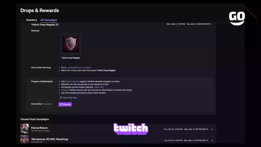 Эксклюзивные игровые бонусы Twitch Drop Regalia 22 от Twitch Drops Twitch Drop Regalia 22