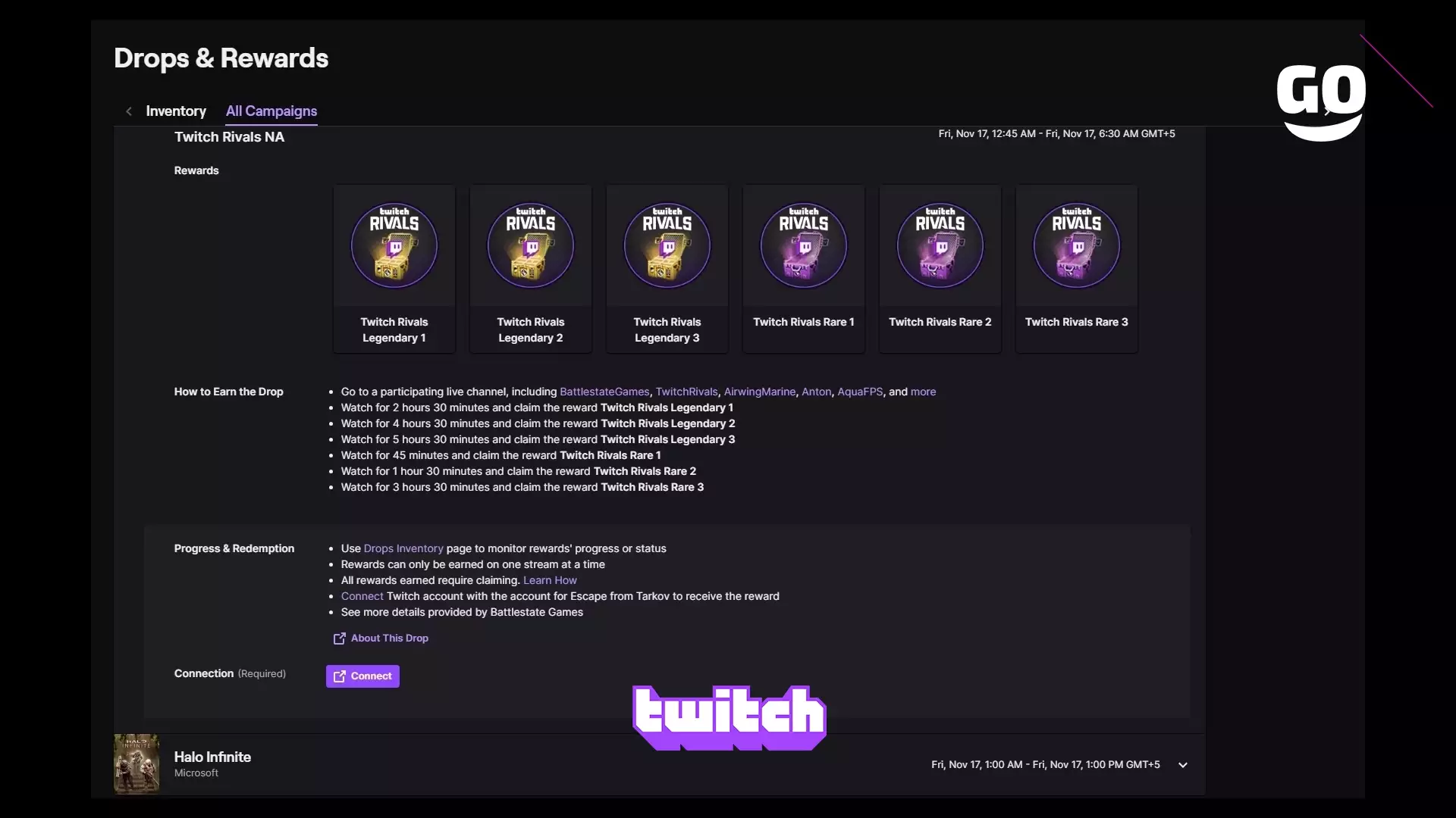 Twitch Drops раздает Twitch Rivals NA для Escape from Tarkov