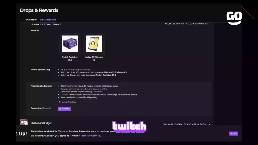 Подарочный набор от Twitch Drops для 3-й недели обновления 13.2. Update 13.2 Drop: Week 3