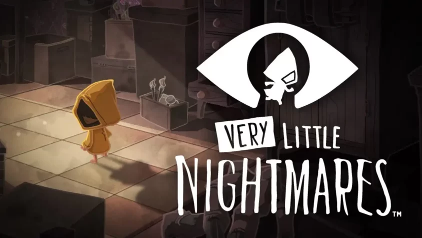 Обложка игры Very Little Nightmares Обложка игры Very Little Nightmares, изображающая главный логотип и темный фон.