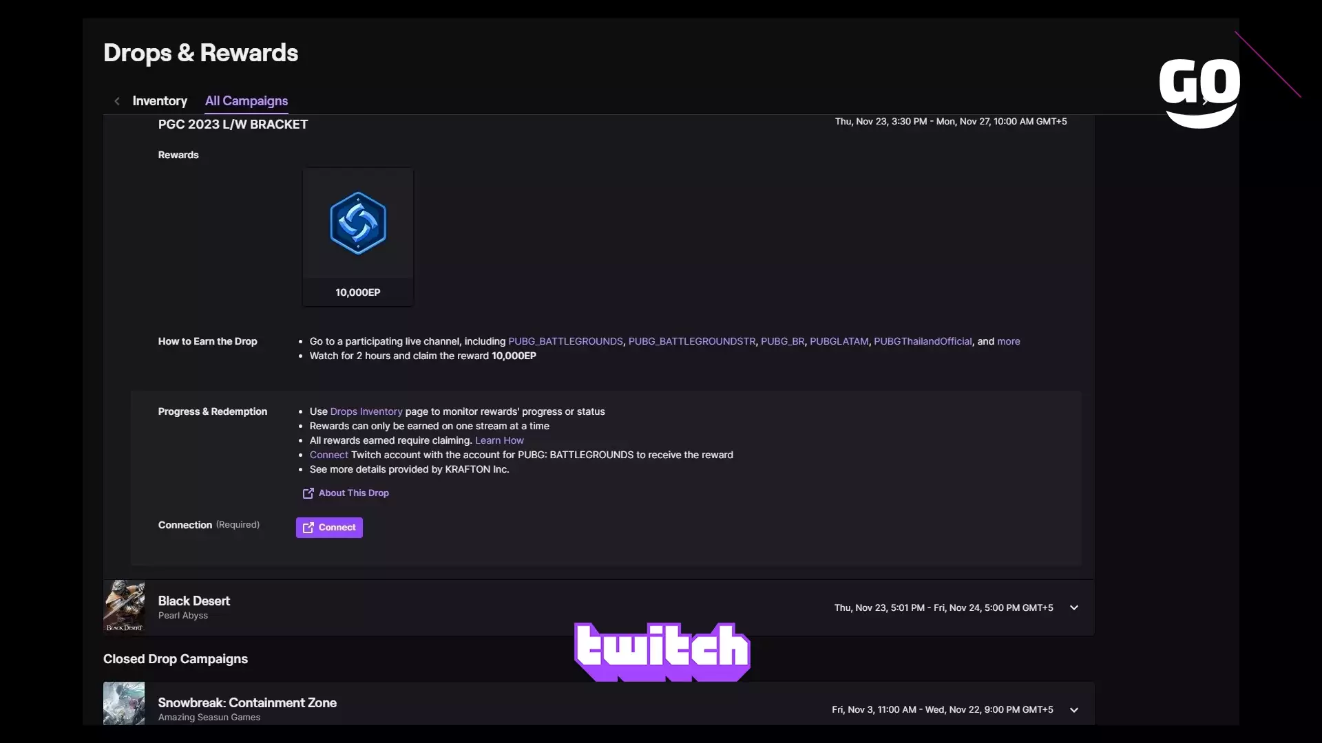 Twitch Drops раздает PGC 2023 L/W BRACKET для PUBG: BATTLEGROUNDS
