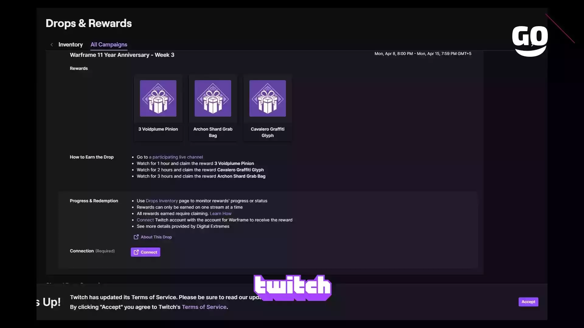 Twitch Drops подарки на 11-летие Warframe — Неделя 3 в игре Warframe