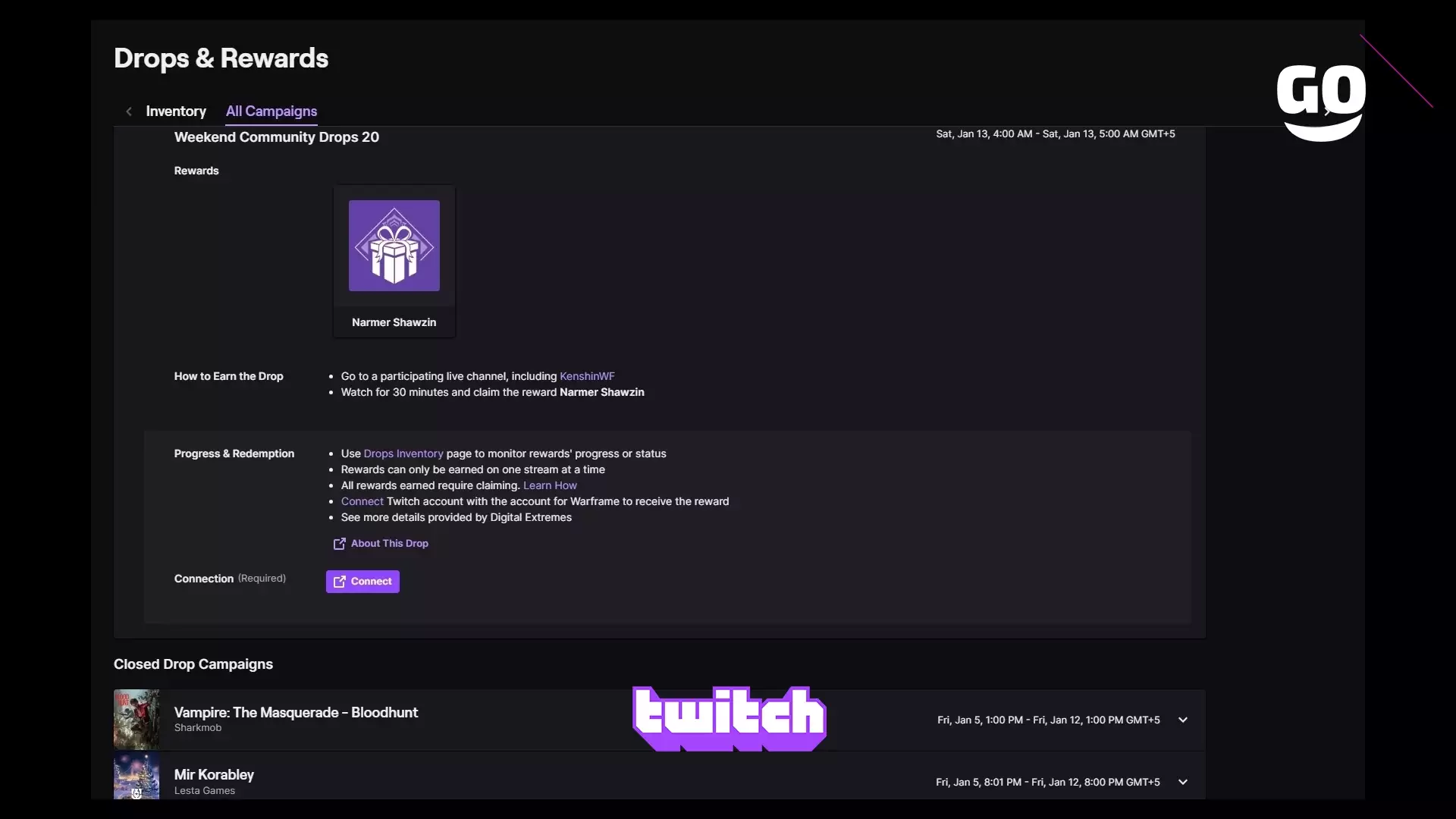 Twitch Drops раздает Weekend Community Drops 20 для Warframe