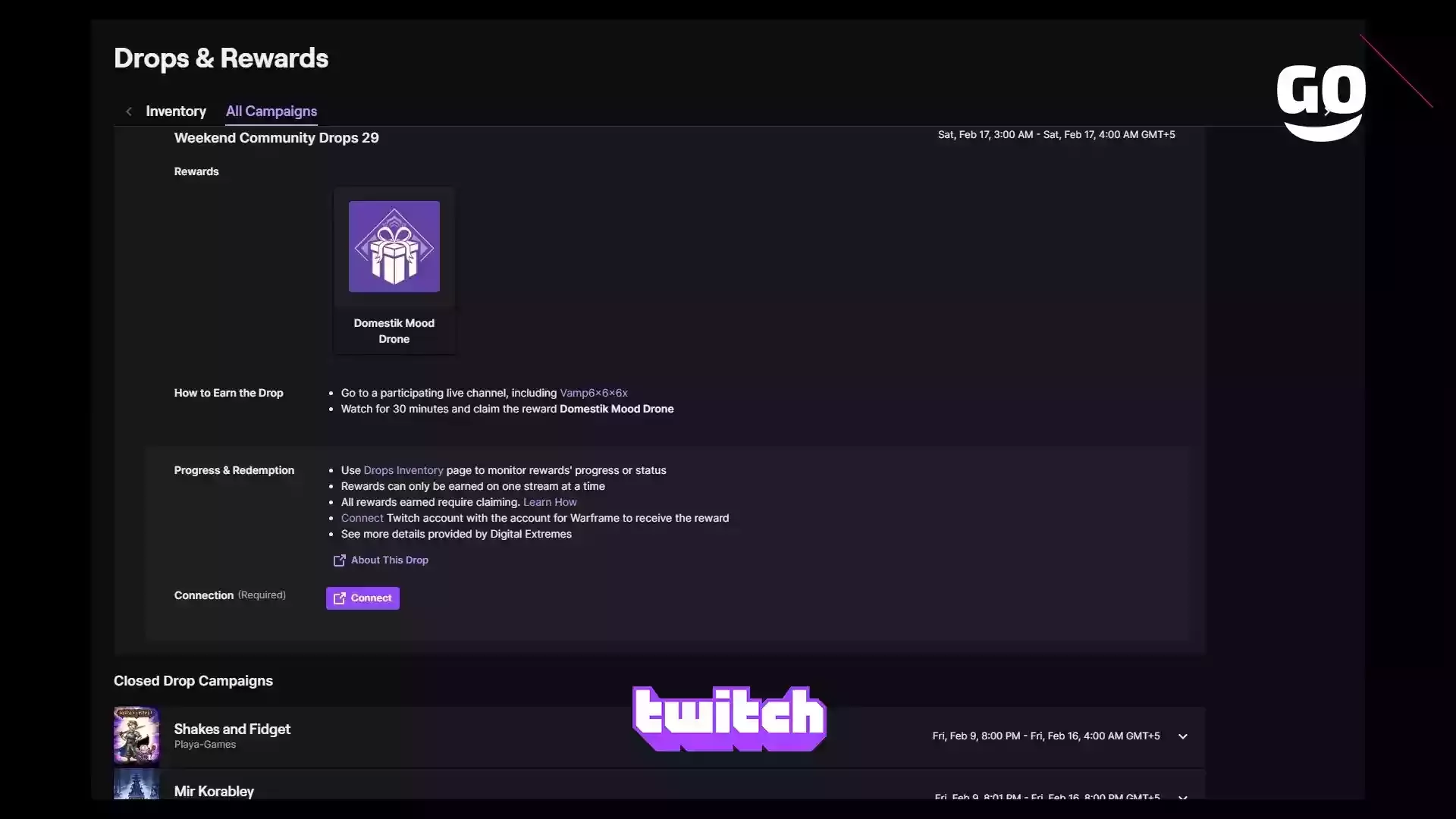 Twitch Drops бонусы: Комьюнити Уикенд 29 для Warframe