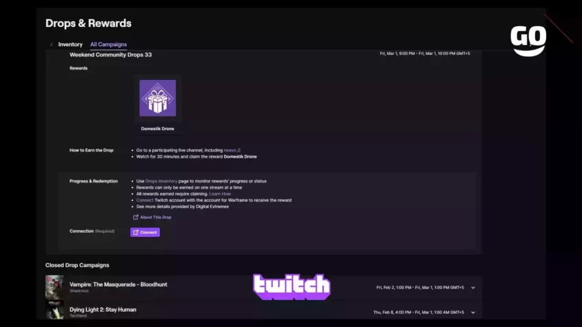 Подарки от Twitch Drops для участников Warframe Weekend Community Drops 33