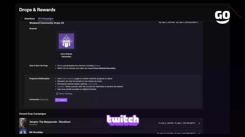 Игровые подарки Weekend Community Drops 34 от Twitch Drops. Weekend Community Drops 34