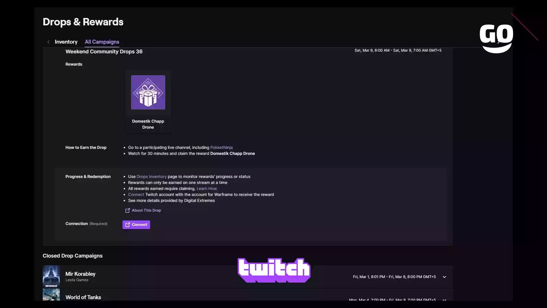 Получи игровые подарки в Warframe с Twitch Drops на выходных