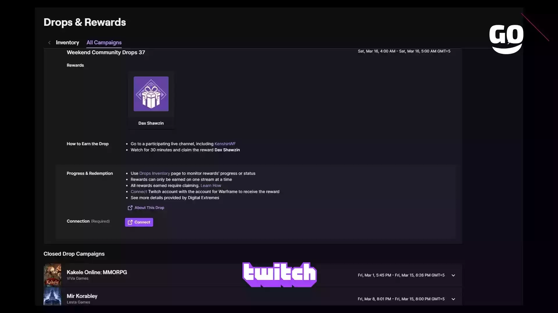 Twitch Drops: уникальные подарки Weekend Community Drops 37 для Warframe