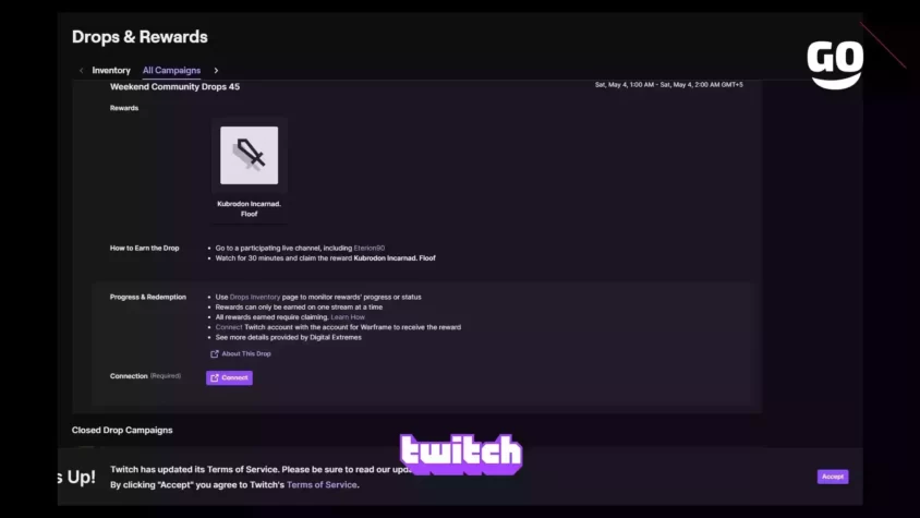Подарочный пакет Community Drops 45 от Twitch Drops для игроков Warframe. Weekend Community Drops 45