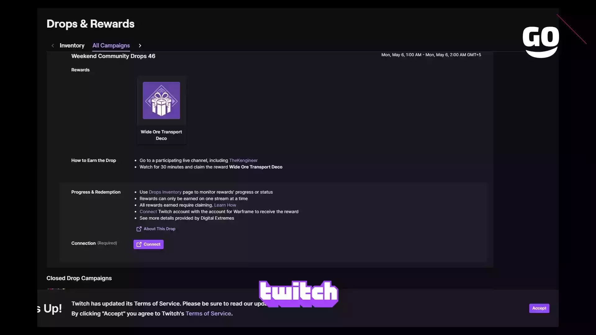 Трансляции Twitch: получи игровые предметы Weekend Community Drops 46 для Warframe