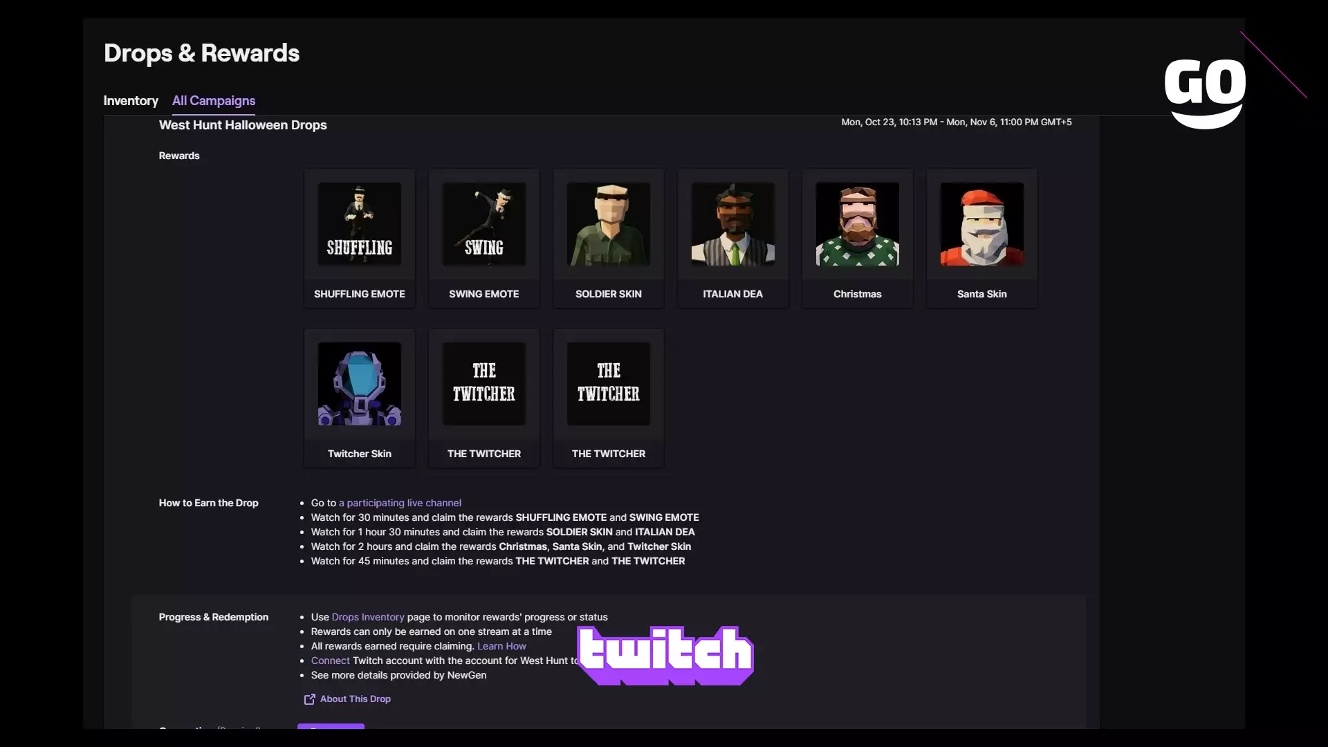 Тысяча и одна ночь с Twitch Drops и West Hunt — Halloween бонусы ждут вас!