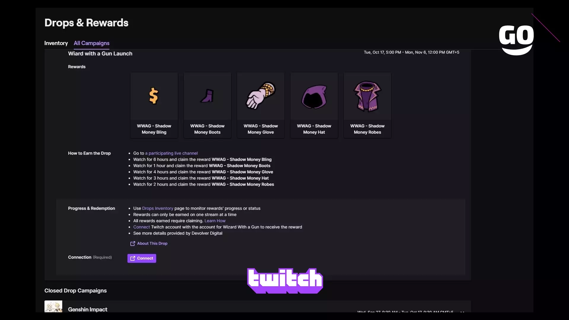 Твои бонусы на Twitch ждут! Участвуй в событии Wiard with a Gun для Wizard With a Gun