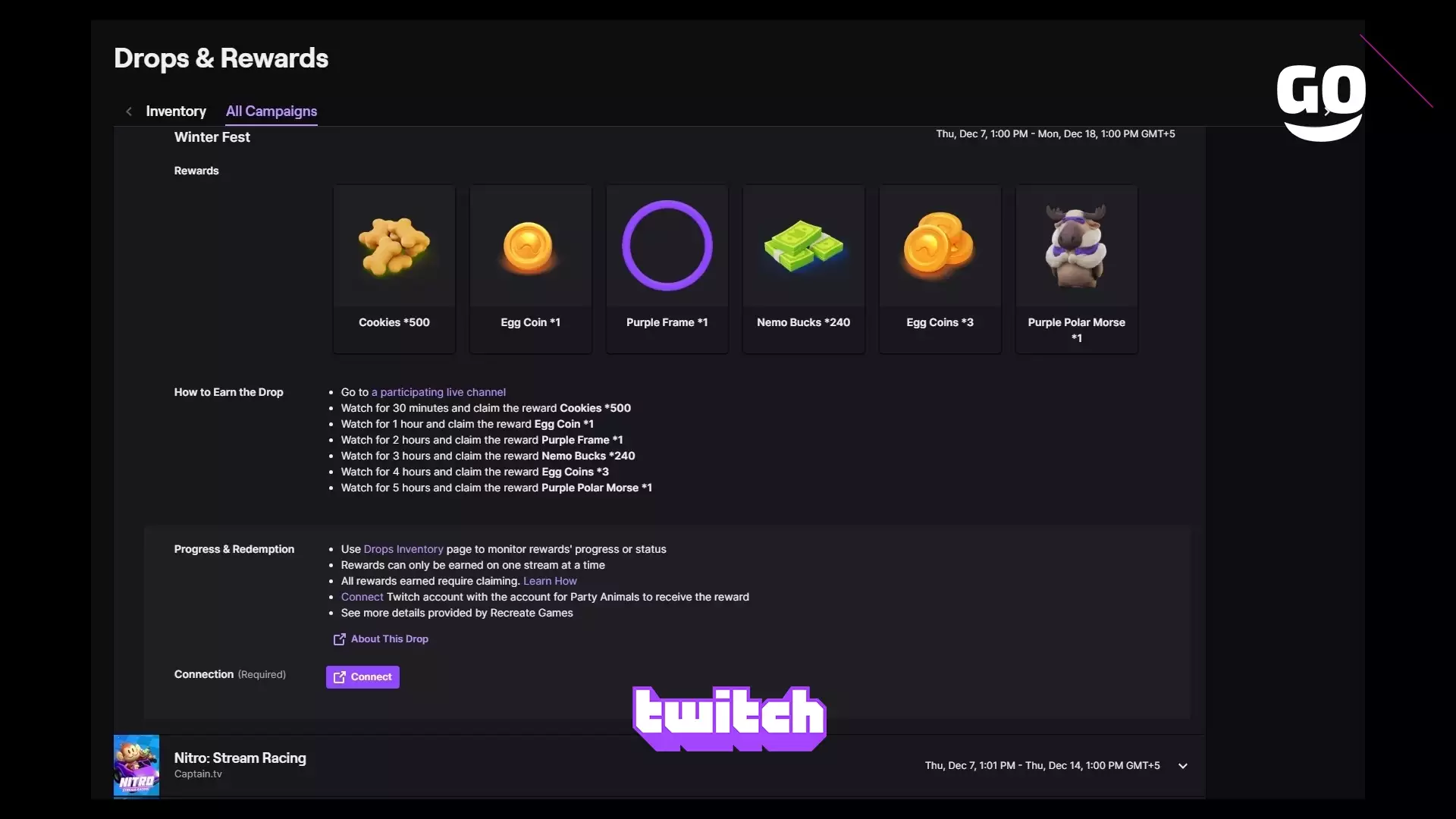 Twitch Drops: Зимний фестиваль для Party Animals