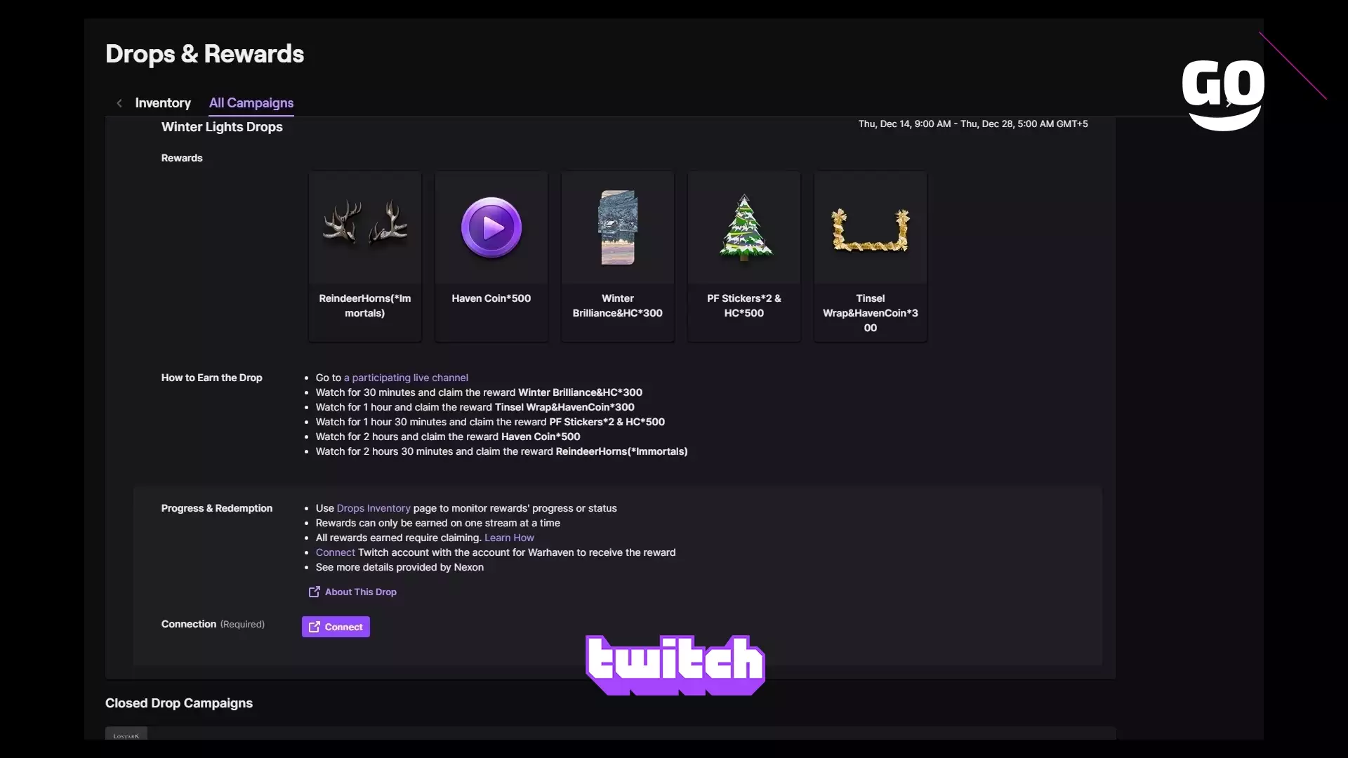 Уникальные подарки Twitch Drops в Warhaven: Зимний Свет