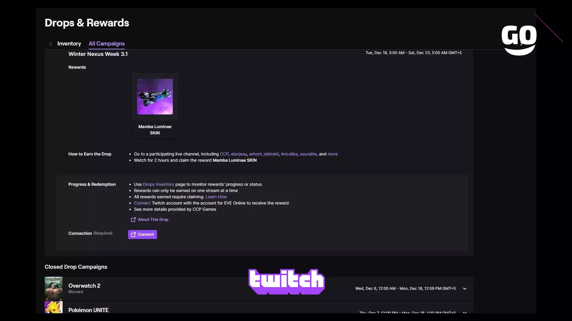 Новые игровые бонусы Winter Nexus Week 3.1 в EVE Online на Twitch
